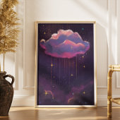 Affiche d'art de nuage de rêve céleste
