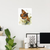 Affiche d'art de papillon Skipper (Bureau à domicile)