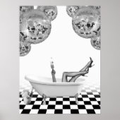 Affiche d'art de paroi de salle de bain baignoire (Devant)