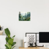 Affiche d'art de paysage de forêt brumeuse (Bureau à domicile)