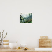 Affiche d'art de paysage de forêt brumeuse (Cuisine)