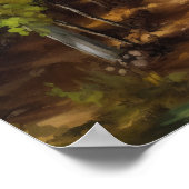 Affiche d'art de paysage de vignoble français (Coin)