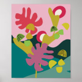Affiche d'art de paysage moderne abstrait arbre ro (Devant)