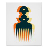 Affiche d'art de peigne afro (Devant)