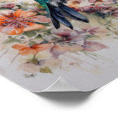 Affiche d'art de peinture de colibris (Coin)