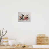 Affiche d'art de peinture de colibris (Cuisine)
