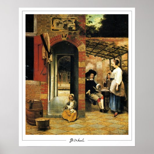 Affiche d'art de Pieter de Hooch Zedign #105 (Devant)