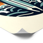 Affiche d'art de planche de surf scandinave (Coin)