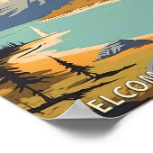 Affiche d'art de poster de paysage de l'État d'Ala (Coin)