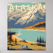Affiche d'art de poster de paysage de l'État d'Ala (Devant)