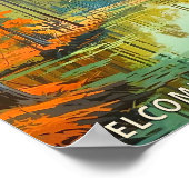Affiche d'art de poster de paysage de l'État de l' (Coin)