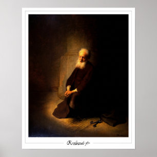 Affiche d'art de Rembrandt van Rijn Zedign #144