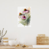Affiche d'art de Rudbeckia pourpre (Cuisine)