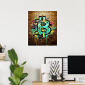 Affiche d'art de rue Bitcoin – Conception de graff (Bureau à domicile)