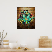 Affiche d'art de rue Bitcoin – Conception de graff (Cuisine)