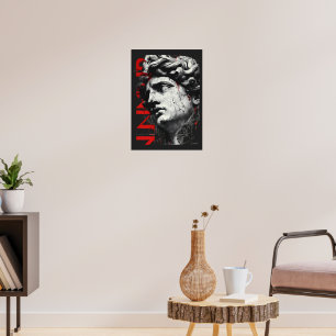 Affiche d'art de rue moderne David Edge