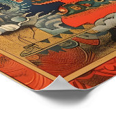 Affiche d'art de temple thaïlandais Créatures myth (Coin)