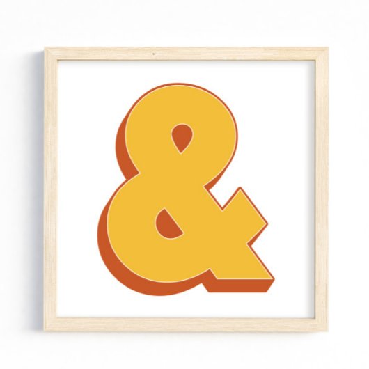 Affiche d'art de typographie, esperluette &, Type 