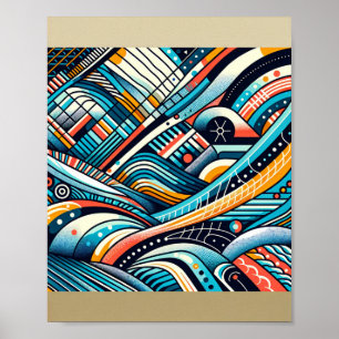 Affiche d'art de vagues océaniques