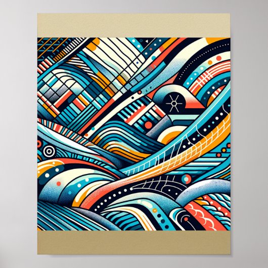 Affiche d'art de vagues océaniques (Devant)