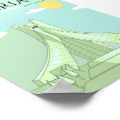 Affiche d'art de voyage Mémorial des Martyrs d'Alg (Coin)