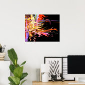 affiche d'art déplaisant de la fractale de la glac (Bureau à domicile)