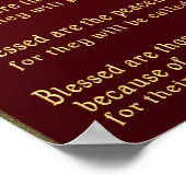 Affiche d'art des béatitudes (Coin)