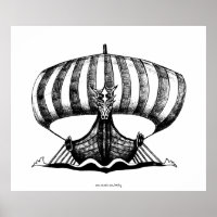 affiche d'art dessin à encre de stylo de navire vi