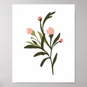 Affiche d'art d'illustration de fleurs sauvages ro (Devant)