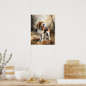 Affiche d'art d'impression de Basset Hound (Cuisine)