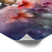 Affiche d'art d'impression de peinture de colibris (Coin)