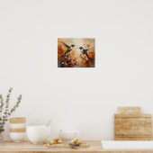 Affiche d'art d'impression de peinture de colibris (Cuisine)