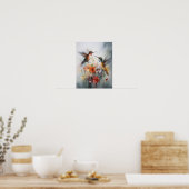 Affiche d'art d'impression de peinture de colibris (Cuisine)