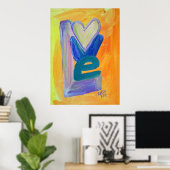 Affiche d'art d'impression de pile de printemps d' (Bureau à domicile)