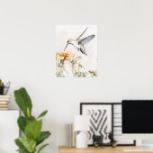 Affiche d'art d'oiseau Colibri (Bureau à domicile)