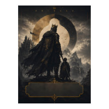 Affiche d'art du roi père de fantasy épique