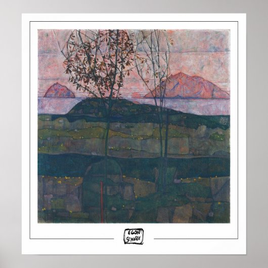 Affiche d'art Egon Schiele Zedign #6-3 (Devant)