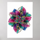 Affiche d'art éthérée aux pastels doux de la flore (Devant)