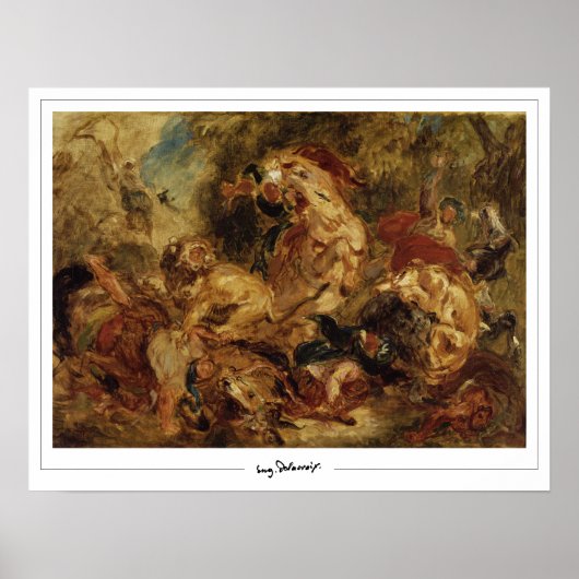 Affiche d'art Eugène Delacroix Zedign #11 (Devant)