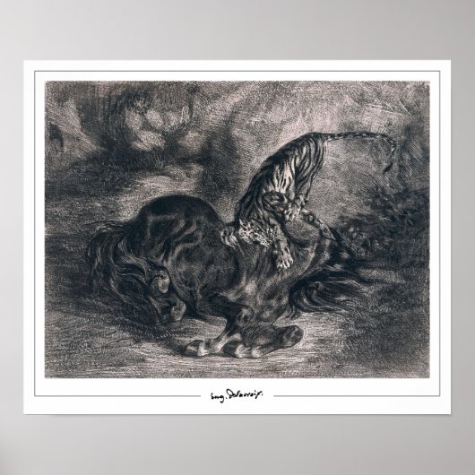 Affiche d'art Eugène Delacroix Zedign #490 (Devant)