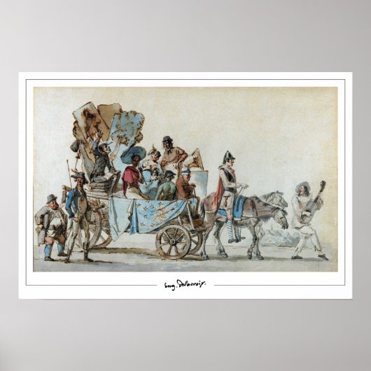 Affiche d'art Eugène Delacroix Zedign #644 (Devant)