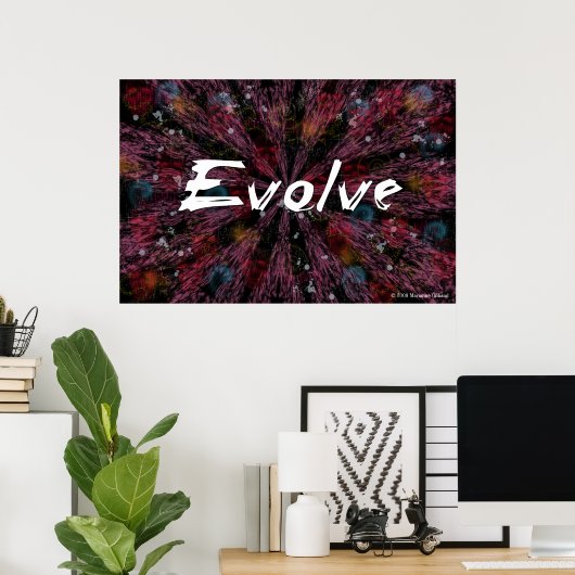Affiche d'art évolutif (Bureau à domicile)
