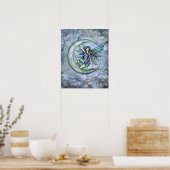 Affiche d'art fantastique de fée et de lune (Cuisine)