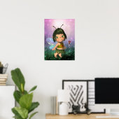 Affiche d'art fantastique Petite Fée Fille (Bureau à domicile)
