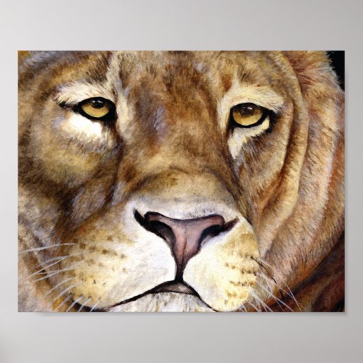 Affiche d'art fin de lions (Devant)