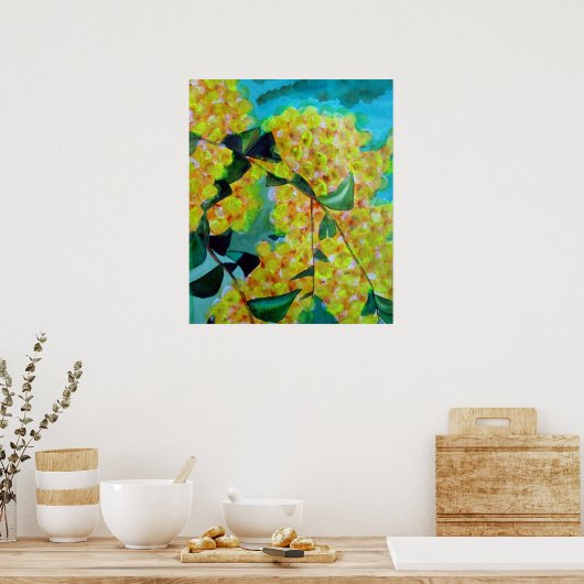 Affiche d'art fleuri australien (Cuisine)