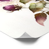 Affiche d'art floral Dahlias violets (Coin)