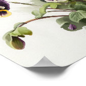 Affiche d'art floral de violettes violettes (Coin)