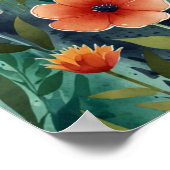 Affiche d'art floral élégant (Coin)