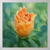 Affiche d'art floral Fleur tropicale orange (Devant)